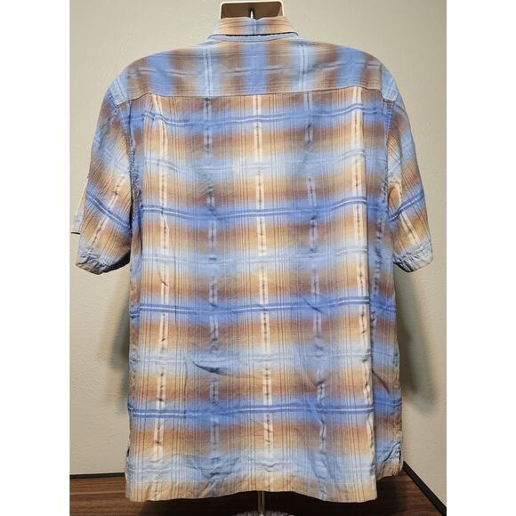 Tommy Bahama Button-up Short Sleeve Shirt 100% Silk Size XL Plaid - Picture 6 of 6